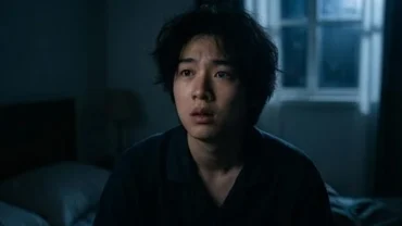 Người phụ nữ hoang mang bừng tỉnh giữa đêm trên giường sau khi nằm mơ thấy cãi nhau với người lạ