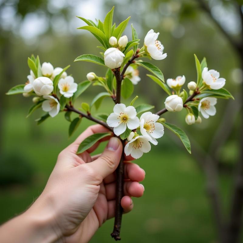 Mơ thấy cầm cành lê nở hoa