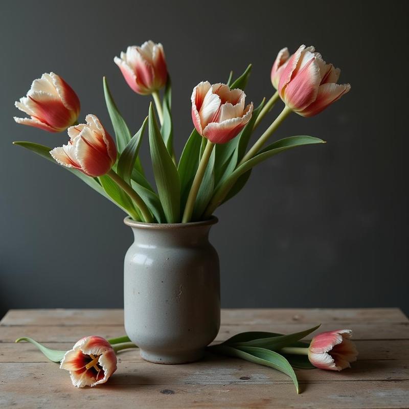 Mơ thấy cắm hoa tulip héo vào bình