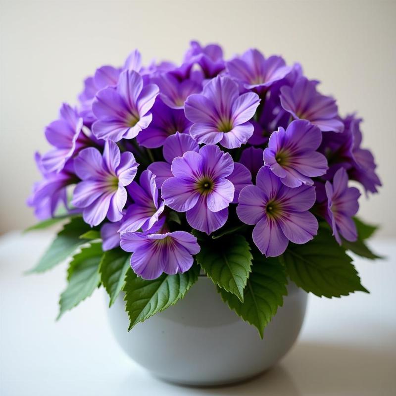 Mơ thấy chậu hoa violet nở rộ