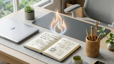 Hình ảnh minh họa ý nghĩa tâm lý và điềm báo phong thủy khi mơ thấy cháy công ty của giới văn phòng