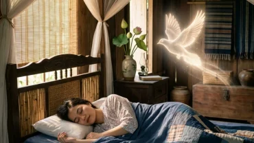 Người phụ nữ Việt Nam đang ngủ say thì mơ thấy chim bay vào người mang theo tín hiệu về sự thay đổi năng lượng