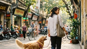 Hình ảnh minh họa điềm báo tâm linh và bộ số may mắn khi mơ thấy chó chạy theo mình trong phong thủy
