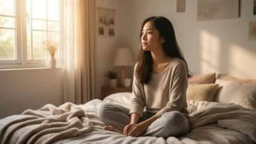 Người phụ nữ trầm tư thức dậy sau giấc mơ thấy chồng đánh vợ với tâm lý vô cùng lo âu và bất an
