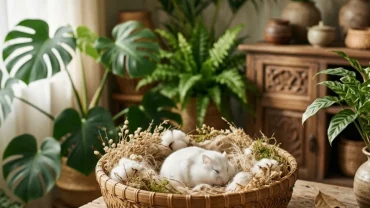 Hình ảnh minh họa chi tiết ý nghĩa tâm lý và phong thủy khi mơ thấy chuột đẻ con trong không gian nhà