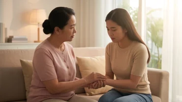 Người mẹ Việt Nam ân cần quan tâm con gái trong ánh sáng ấm áp, giải mã điềm báo mơ thấy con gái mình có bầu