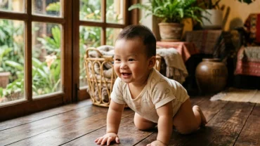 Hình ảnh em bé cười đùa vui vẻ giúp người nằm mơ thấy con nít giải tỏa áp lực tâm lý trong cuộc sống