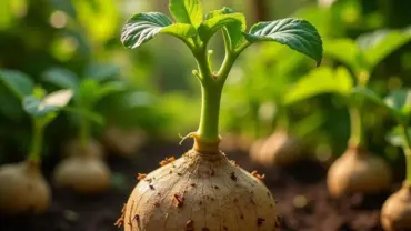 Mơ thấy củ đậu mọc mầm trong vườn
