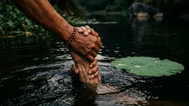 Hình ảnh minh họa điềm báo tâm linh và góc nhìn tâm lý học khi bạn mơ thấy cứu người chết đuối dưới dòng nước sâu