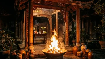 Hình ảnh ngọn lửa bùng cháy dữ dội tượng trưng cho điềm báo khi mơ thấy đám cháy trong phong thủy