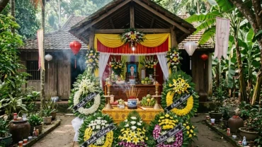 Khung cảnh trang nghiêm tĩnh lặng gợi nhớ điềm báo khi mơ thấy đám ma người đã chết theo phong tục Việt Nam