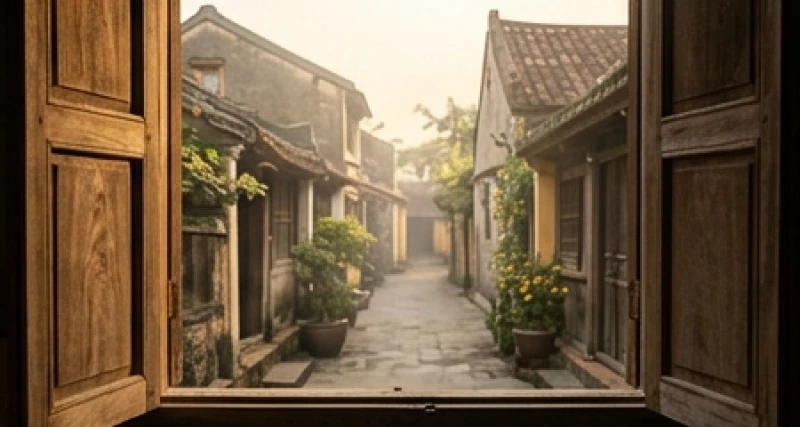 Mơ thấy đi đám ma: Điềm báo theo hành động & con số may mắn 5 Góc nhìn từ cửa sổ ra con ngõ nhỏ vắng lặng thể hiện điềm báo tài lộc khi mộng thấy đám tang người lạ