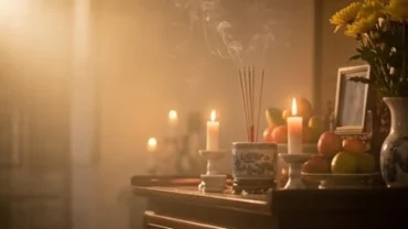 Không gian tĩnh lặng và trang nghiêm khi bạn mơ thấy đám tang người thân đã mất với ánh sáng dịu nhẹ