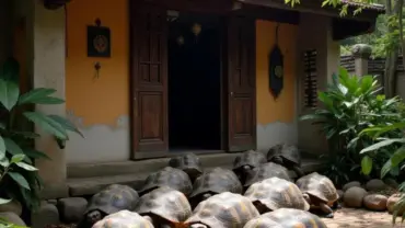Mơ thấy đàn rùa bò vào nhà