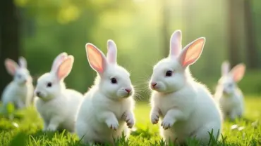 Mơ thấy đàn thỏ trắng trên đồng cỏ