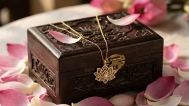 Mẫu trang sức sang trọng lấp lánh xuất hiện trong giấc mơ thấy dây chuyền vàng mang lại cảm giác may mắn tài lộc