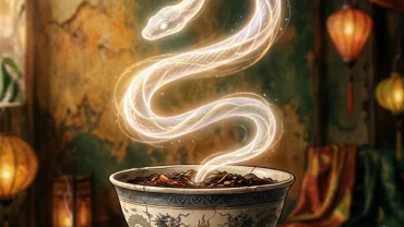 Hình ảnh minh họa mang tính biểu tượng cho hiện tượng mơ thấy đẻ ra rắn gắn liền với sự tái sinh và chuyển hóa tâm lý