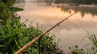 Hình ảnh tĩnh lặng minh họa cho giấc mơ thấy đi câu cá mang lại điềm báo may mắn và tài lộc