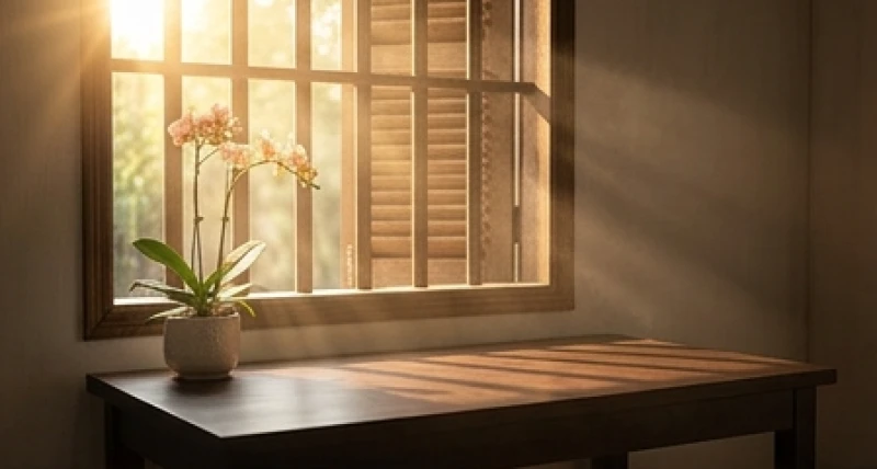 Mơ thấy đi đám ma: Điềm báo theo hành động & con số may mắn 1 Ánh nắng ban mai rọi qua khung cửa sổ gỗ truyền thống tượng trưng cho điềm lành khi mơ thấy đi đám ma
