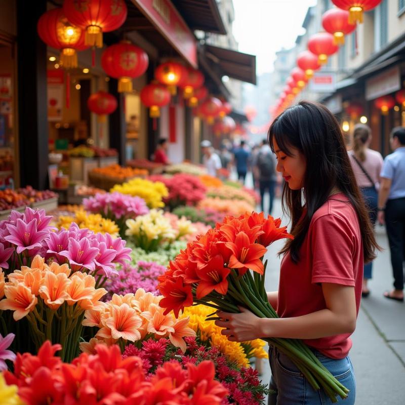 Mơ thấy đi mua hoa lay ơn ngày Tết