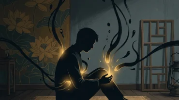 Hình ảnh minh họa trạng thái kiệt quệ năng lượng tâm lý khi nằm mơ thấy đỉa bám đầy người