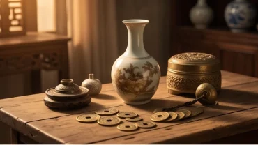 Món đồ cổ gia bảo nguyên vẹn tỏa sáng rực rỡ, tượng trưng cho giấc mơ thấy đồ cổ mang lại điềm báo tài lộc