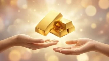Đôi tay đón nhận những thỏi vàng 9999 lấp lánh giúp bạn hiểu rõ ý nghĩa khi mơ thấy được cho vàng