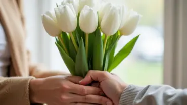 Mơ thấy được tặng hoa tulip trắng cho người khác