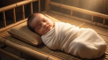 Em bé sơ sinh đang ngủ bình yên mang lại điềm báo tài lộc cho người mơ thấy em bé ỉa