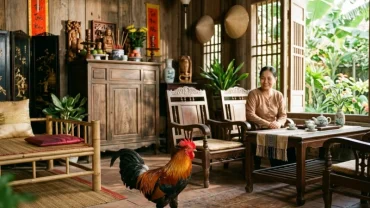Hình ảnh minh họa phong thủy gia đạo cho giấc mơ thấy gà vào nhà mang lại may mắn và tài lộc