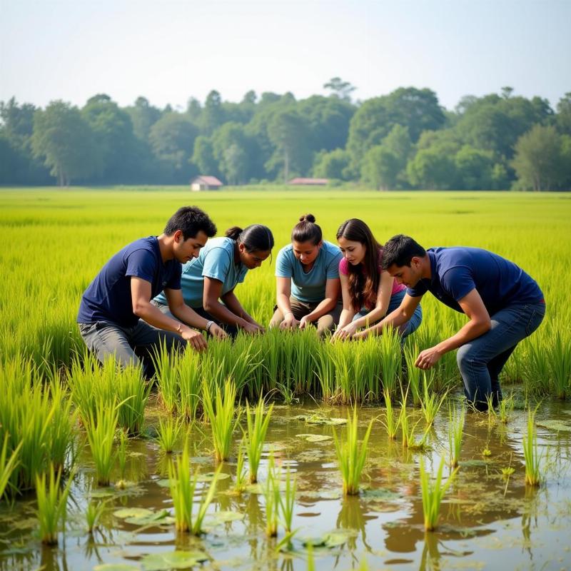 Mơ thấy gặt lúa cùng nhiều người khác, thể hiện sự đoàn kết, tương trợ lẫn nhau