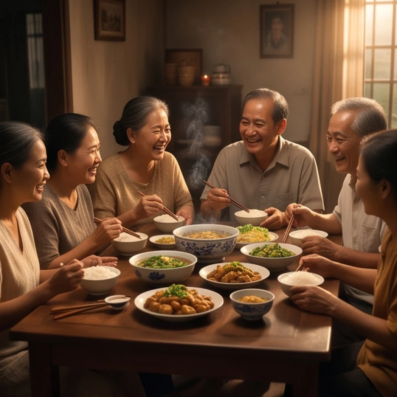 Mơ thấy người thân: Giải mã điềm báo, cách ứng phó & số may mắn 1 Gia đình hạnh phúc quây quần bên nhau, đại diện cho những giấc mơ thấy người thân mang ý nghĩa tích cực