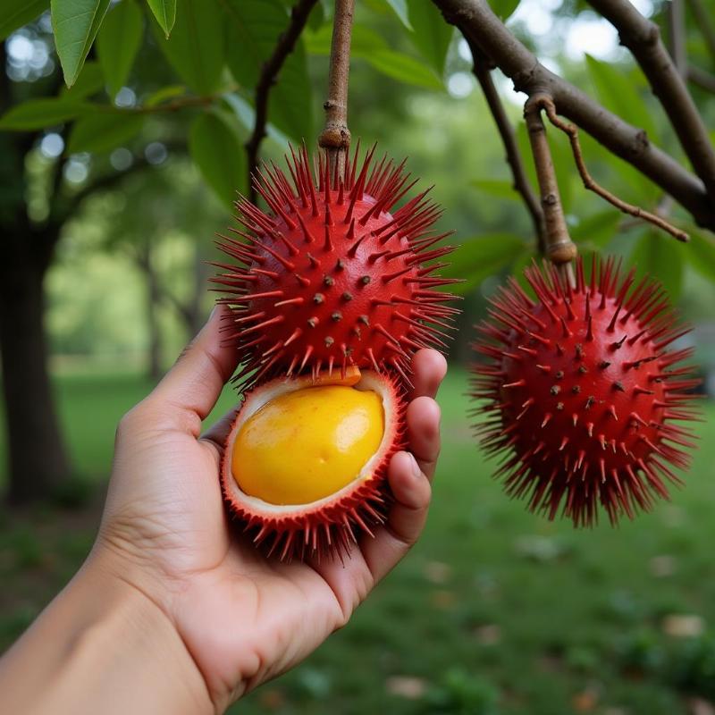 Mơ thấy hái chôm chôm chín