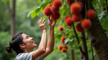 Mơ thấy hái chôm chôm trên cây