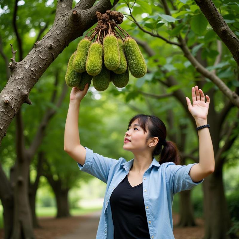 Mơ thấy hái chôm chôm xanh trên cây