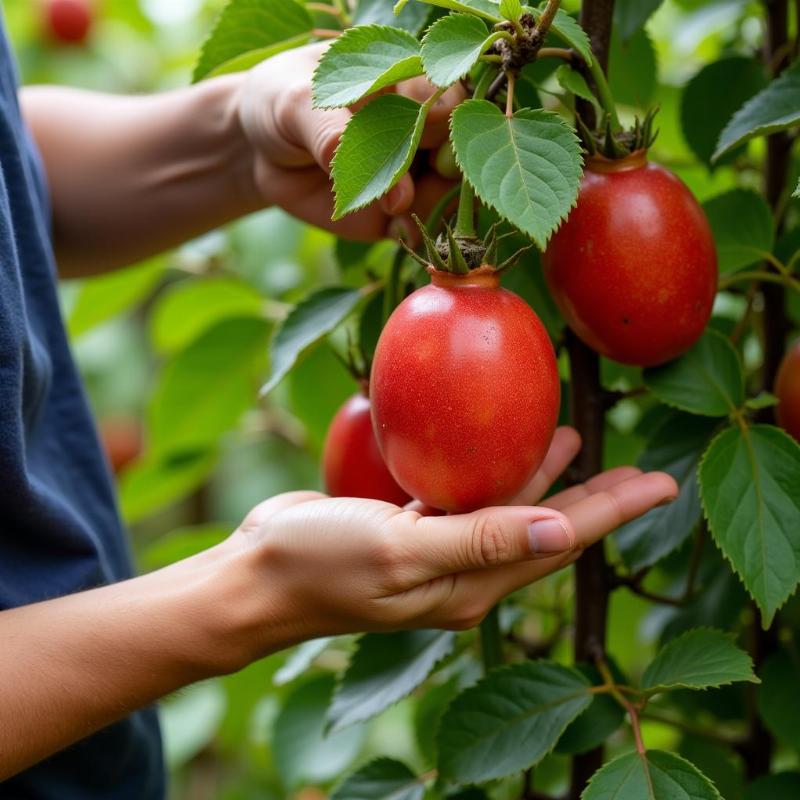 Mơ thấy hái gấc chín trong vườn, báo hiệu thành công, gặt hái thành quả