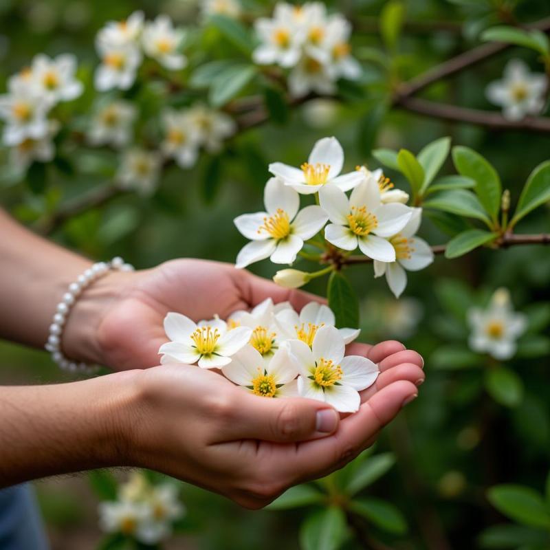 Mơ thấy hái hoa bưởi trắng muốt