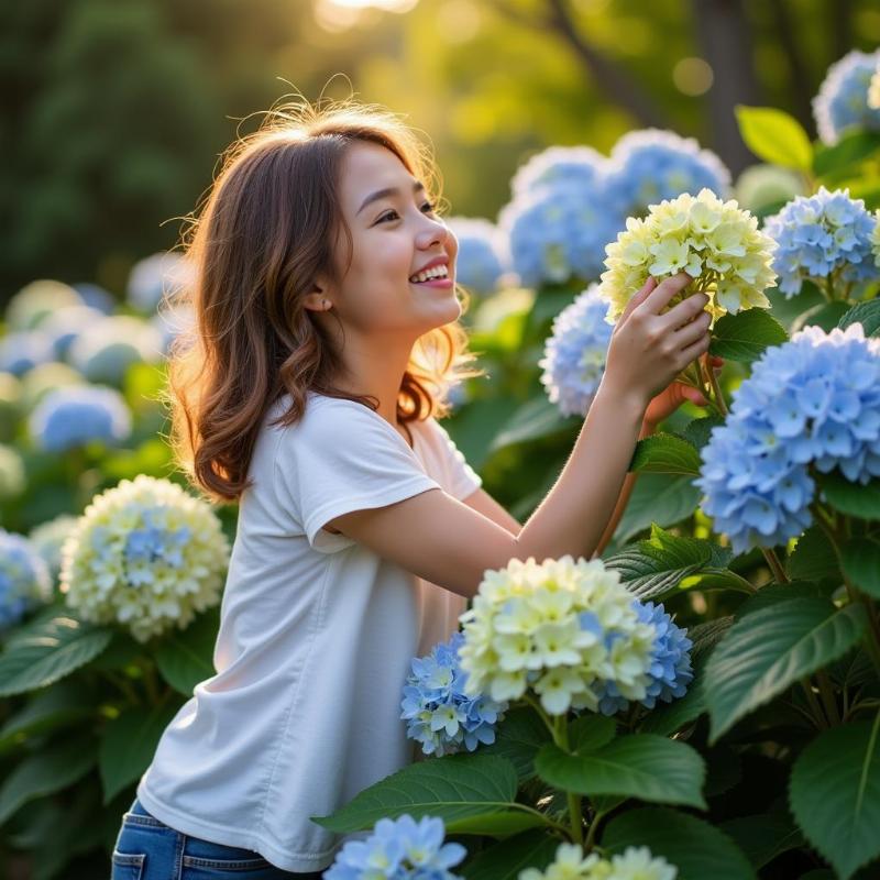 Mơ thấy hái hoa cẩm tú cầu