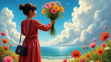 Mơ thấy hái hoa cát tường nhiều màu sắc