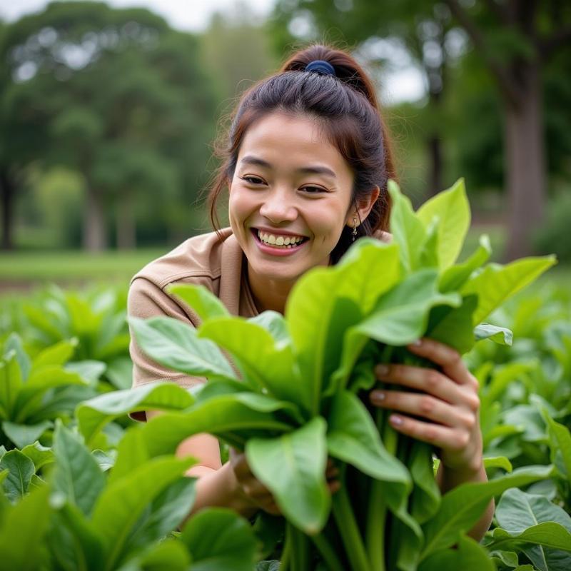 Mơ thấy hái rau răm xanh tốt