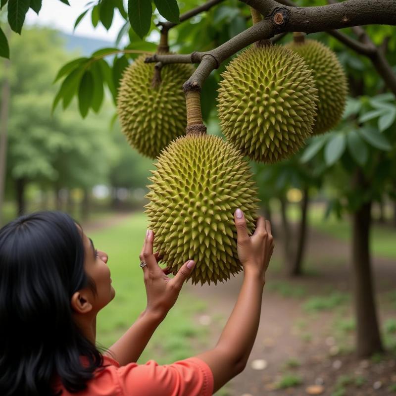 Mơ thấy hái sầu riêng xanh