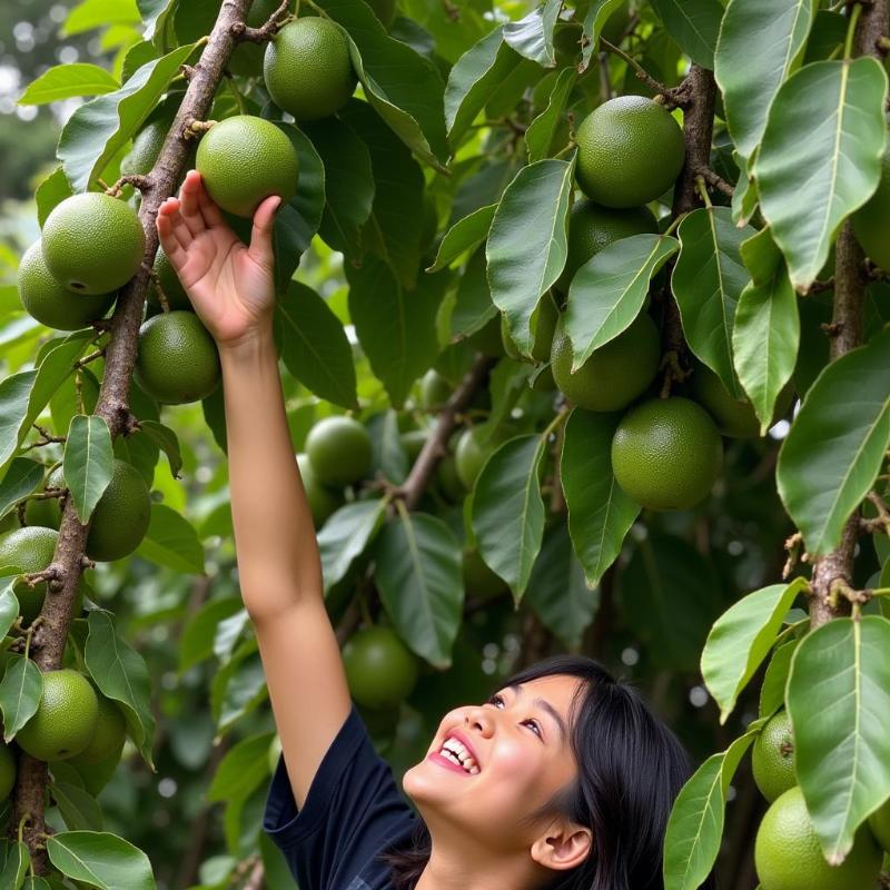 Mơ thấy hái trám xanh