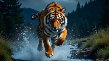 Mơ thấy hổ nhảy qua suối
