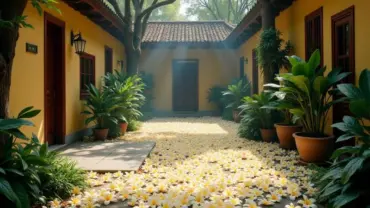 Mơ thấy hoa đại trắng rơi đầy sân