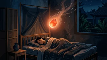 Hình ảnh minh họa sự bùng nổ năng lượng phong thủy và áp lực tâm lý khi nằm mơ thấy hỏa hoạn trong không gian sống