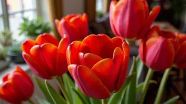 Mơ thấy hoa tulip đỏ trong nhà