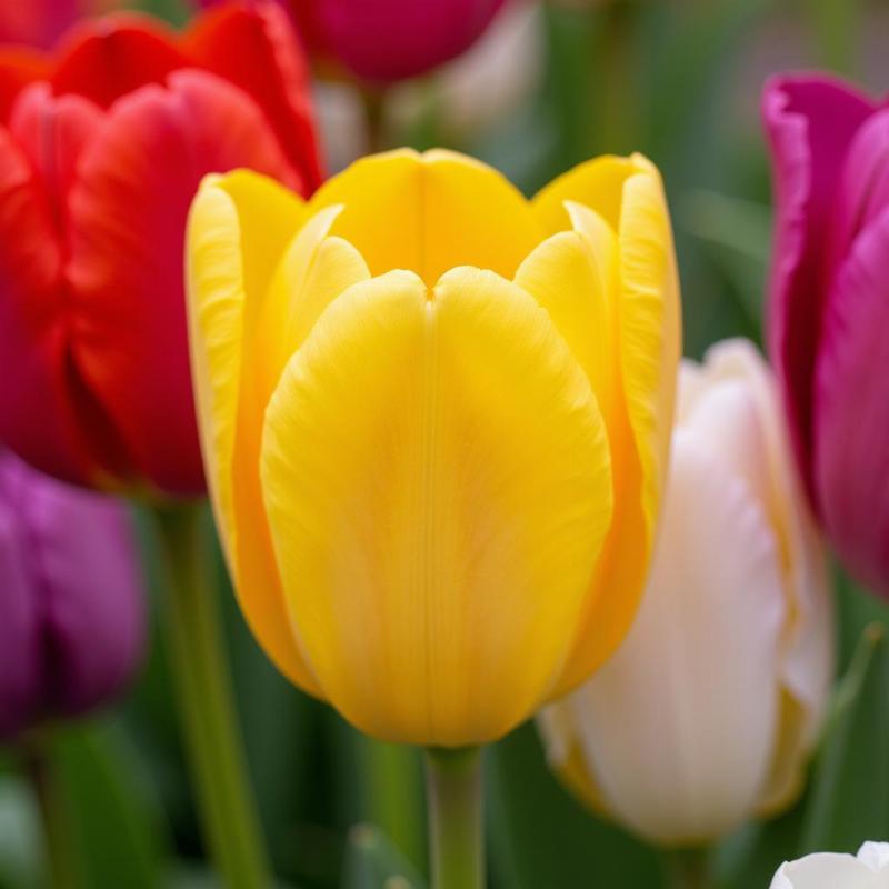 Mơ thấy hoa tulip nhiều màu sắc