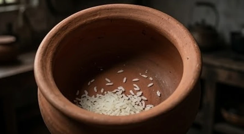 Mơ thấy gạo là điềm báo gì: Giải mã tâm lý và cách hóa giải 3 Hũ gạo bằng đất nung chỉ còn lại phần đáy trơ trọi phản ánh nỗi lo âu về sự thiếu hụt tài chính