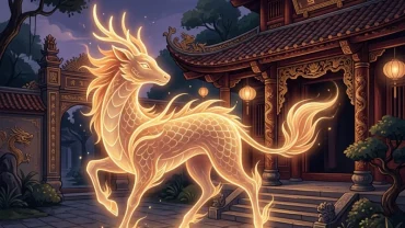 Hình ảnh phong thủy tượng trưng cho điềm báo tốt lành khi mơ thấy kỳ lân trong văn hóa Á Đông