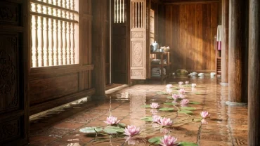 Hình ảnh minh họa chân thực cho điềm báo tâm linh và tâm lý khi nằm mơ thấy lũ lụt